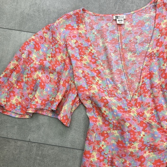 🔆BILLABONG🔆 ALL FOR YOU 2 WRAP DRESS adjustable, beach, activewear, floral - Picture 10 of 13